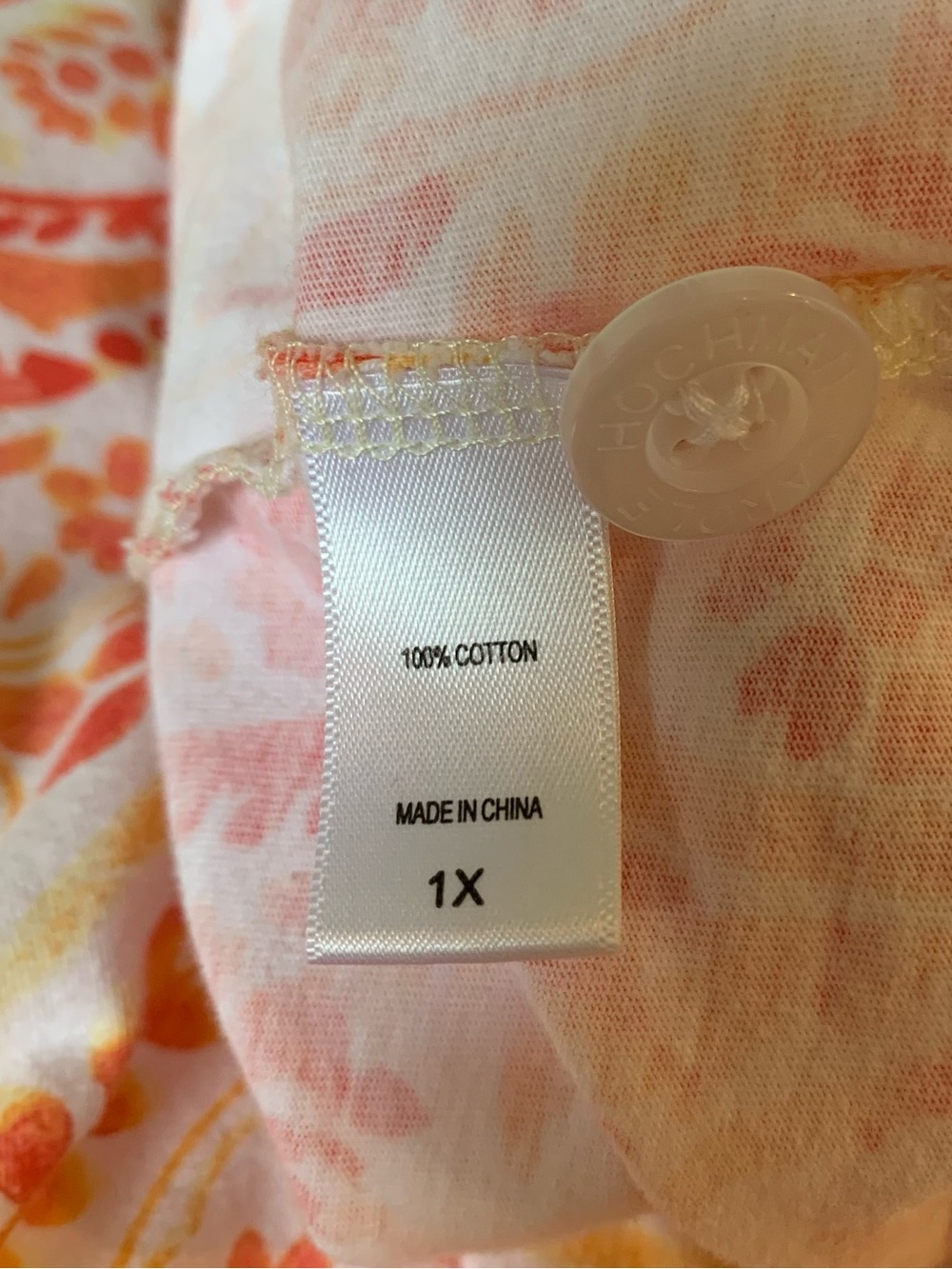 Carole Hochman Cotton Paisley Summer Lounge Robe 1x - Picture 7 of 9